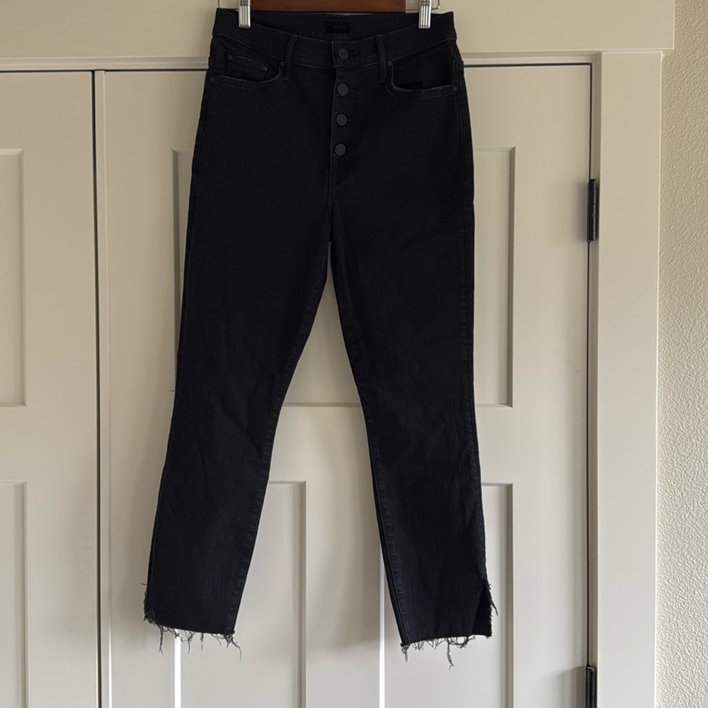 Mother Jeans | Pixie Swooner Skimp in Black